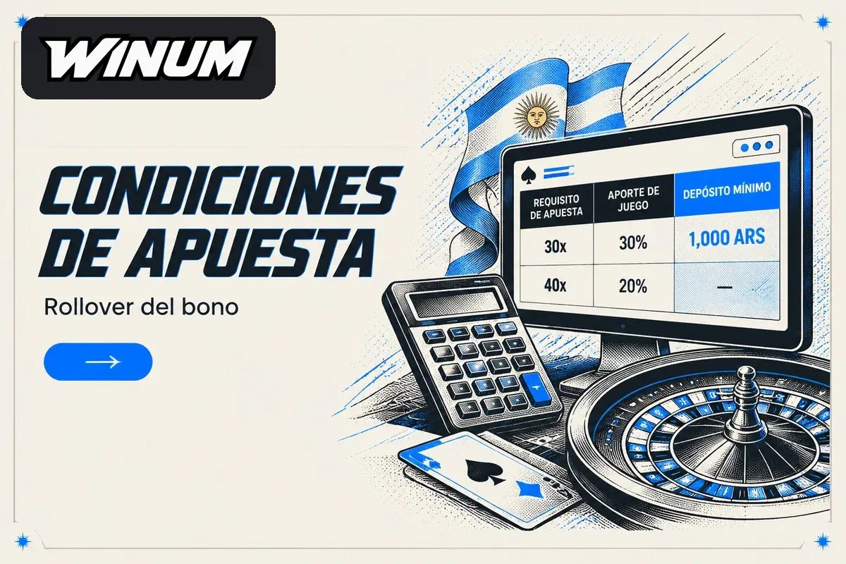Tabla de rollover con requisitos de apuesta y depósito mínimo