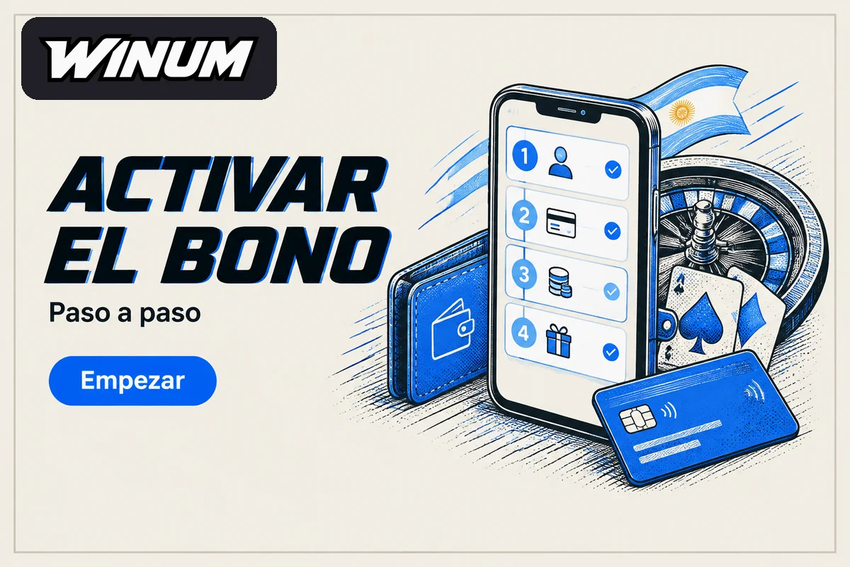Celular mostrando pasos para activar el bono inicial