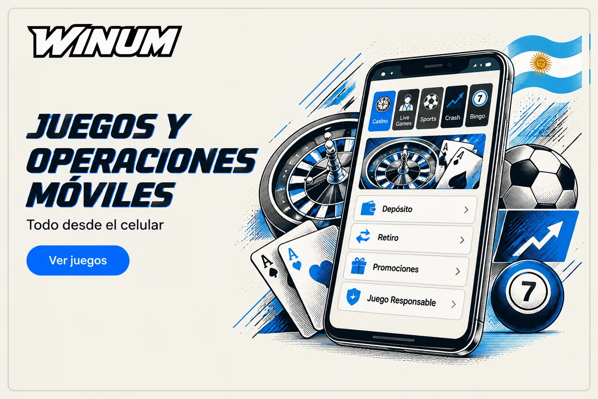 Celular con juegos, pagos y opciones de juego responsable