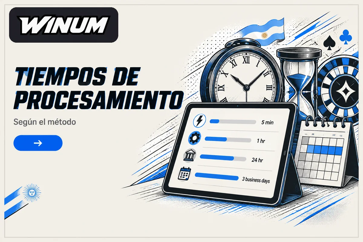 Tablet con plazos de procesamiento por método